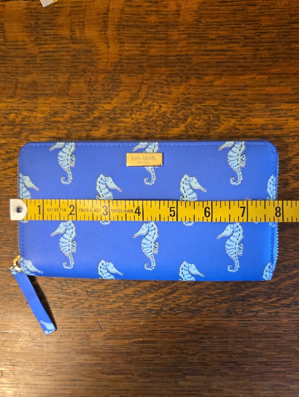 Kate Spade Neda Liberty Street Seaponies Zip Around Leather Wallet - Picture 14 of 16